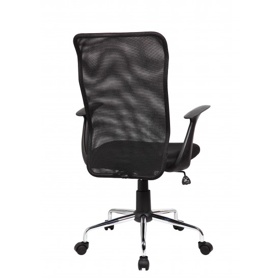 Techni Mobili Medium Back Mesh Assistant Office Chair, Black