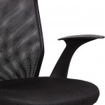 Techni Mobili Medium Back Mesh Assistant Office Chair, Black