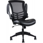 Techni Mobili Stylish Mid-Back Mesh Office Chair with Adjustable Arms, Black