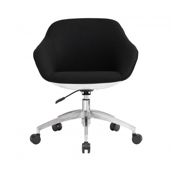 Techni Mobili Home Office Upholstered Task Chair, Black