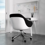Techni Mobili Home Office Upholstered Task Chair, Black