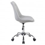 Techni Mobili Armless Task Chair with Buttons, Grey