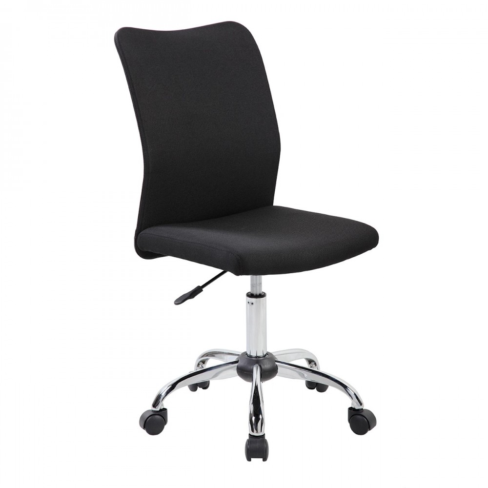 Techni Mobili Modern Armless Task Chair, Black