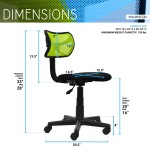 Techni Mobili Student Mesh Task Office Chair, Lime