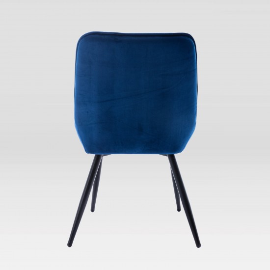 Techni Mobili Modern Contemporary Blue Velvet Chairs (Set of 2)