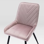 Techni Mobili Modern Contemporary Pink Velvet Chairs (Set of 2)