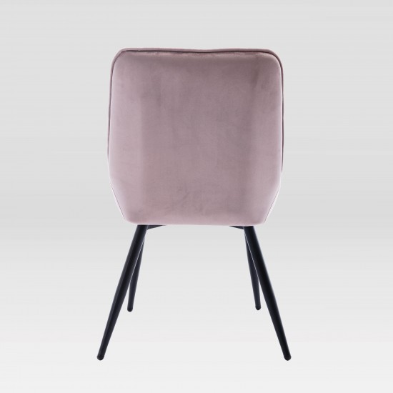 Techni Mobili Modern Contemporary Pink Velvet Chairs (Set of 2)