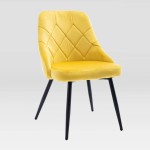 Techni Mobili Modern Contemporary Gold Tufted Velvet Chair (Set of 2)