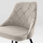 Techni Mobili Modern Contemporary Grey Tufted Velvet Chair (Set of 2)