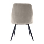 Techni Mobili Modern Contemporary Grey Tufted Velvet Chair (Set of 2)