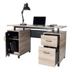 Techni Mobili Computer Desk with Storage, Grey