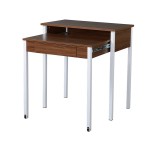 Techni Mobili Retractable Writing Desk with Storage, Walnut