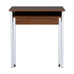 Techni Mobili Retractable Writing Desk with Storage, Walnut