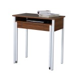 Techni Mobili Retractable Writing Desk with Storage, Walnut