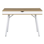 Techni Mobili Modern Multi Storage Computer Desk with Storage, Pine