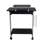 Techni Mobili Compact Computer Cart With Storage, Espresso