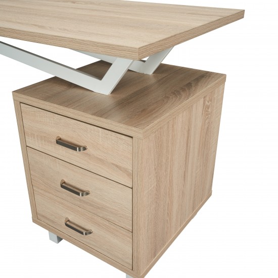 Techni Mobili Modern Design Computer Desk with Storage, Sand