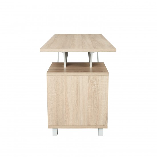 Techni Mobili Modern Design Computer Desk with Storage, Sand