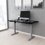 Techni Mobili Adjustable Sit to Stand Desk, Black