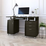 Techni Mobili Complete Workstation Computer Desk with Storage, Espresso