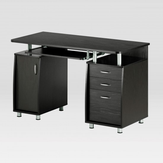 Techni Mobili Complete Workstation Computer Desk with Storage, Espresso