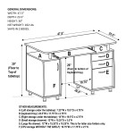 Techni Mobili Complete Workstation Computer Desk with Storage, Espresso