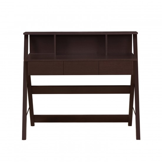 Techni Mobili Writing Desk with Storage, Wenge