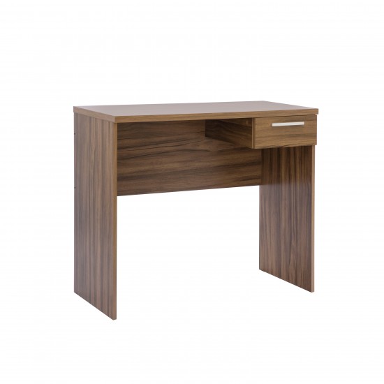 Techni Mobili Modern Computer Writing Desk with Drawer, Walnut