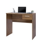 Techni Mobili Modern Computer Writing Desk with Drawer, Walnut