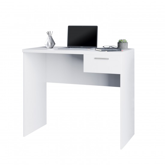 Techni Mobili Modern Computer Writing Desk with Drawer, White