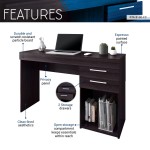 Techni Mobili Home Office Workstation with Storage, Espresso