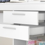 Techni Mobili Home Office Workstation with Storage, White