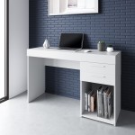 Techni Mobili Home Office Workstation with Storage, White