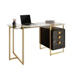 Techni Mobili Gold Computer Desk with Storage