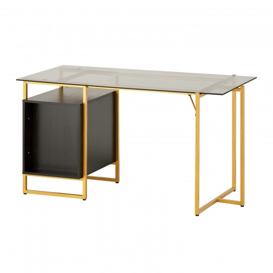 Techni Mobili Gold Computer Desk with Storage