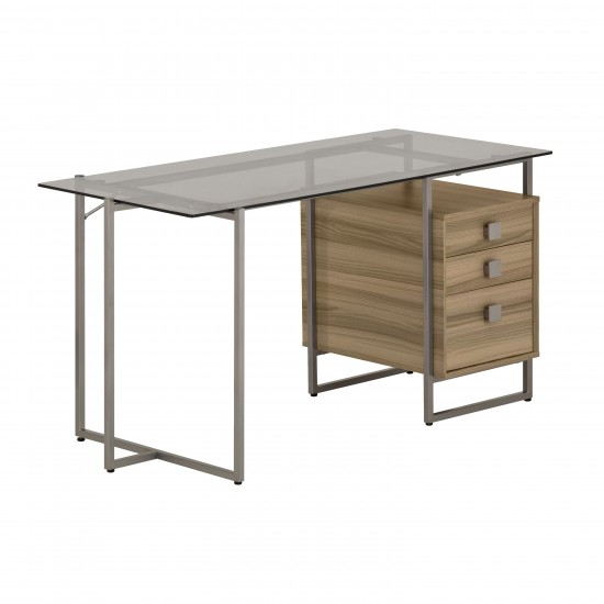 Techni Mobili Oak Computer Desk with Storage