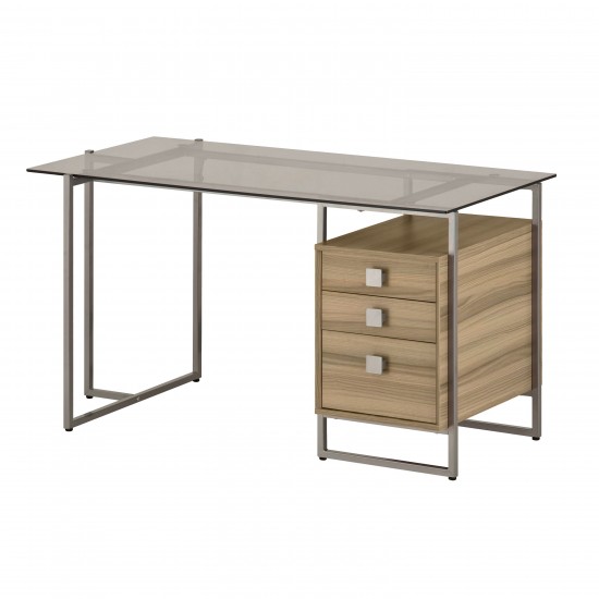 Techni Mobili Oak Computer Desk with Storage