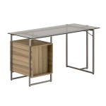 Techni Mobili Oak Computer Desk with Storage