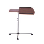 Techni Mobili Rolling Adjustable Laptop Cart, Mahogany