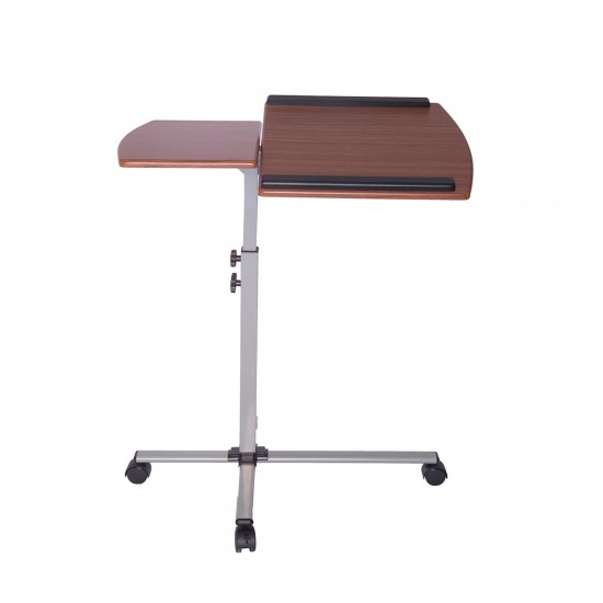 Techni Mobili Rolling Adjustable Laptop Cart, Mahogany