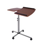 Techni Mobili Rolling Adjustable Laptop Cart, Mahogany