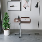 Techni Mobili Rolling Adjustable Laptop Cart, Mahogany