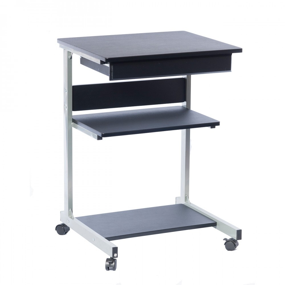 Techni Mobili Rolling Laptop Cart with Storage, Graphite