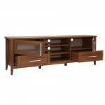 Techni Mobili Modern TV Stand with Storage for TVs Up To 75", Oak