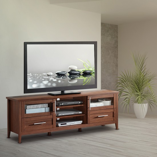 Techni Mobili Modern TV Stand with Storage for TVs Up To 75", Oak