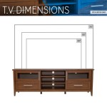 Techni Mobili Modern TV Stand with Storage for TVs Up To 75", Oak