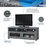 Techni Mobili Durbin TV Stand for TVs up to 65in, Grey