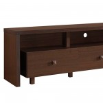 Techni Mobili Elegant TV Stand for TV's Up To 75" with Storage, Hickory