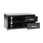 Techni Mobili Modern TV Stand with Storage (2 Drawers) for TVs Up To 40", Black