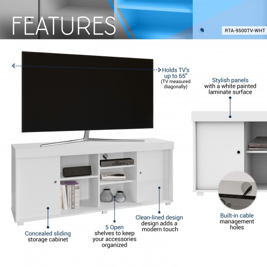 Techni Mobili TV stand with Storage, White